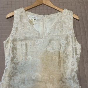 Escada Margaretha Ley champagne sheath dress